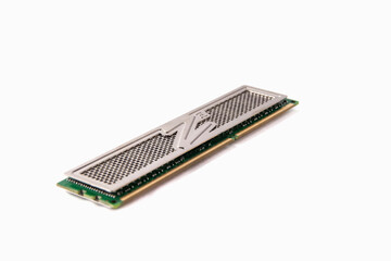 RAM for PC, isolated on white. Memory module