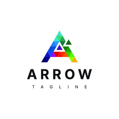 COLOURFUL LETTER A LOGO TEMPLATE