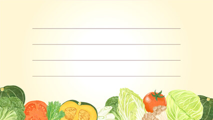 野菜のメッセージカード