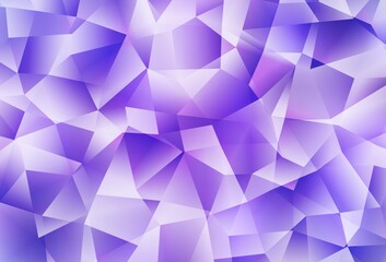 Obraz premium Light Purple vector triangle mosaic background.