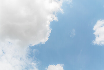 White cloud and blue sky.