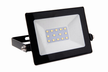 The led street lamp. Modern economical led lamps. Isolated on a white background