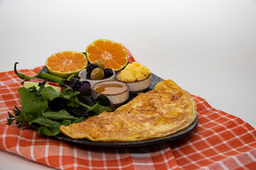 food plate omlet brakfast plate