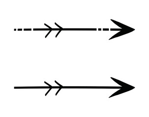 ハンドレタリング　矢印