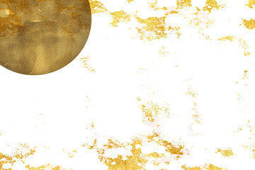 年賀状背景素材・干支・2021・月・金箔
