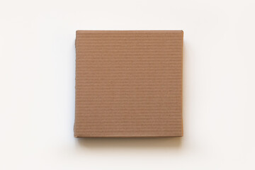 Craft box square on a white background