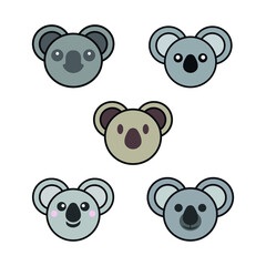Koala Set Vector Illustration