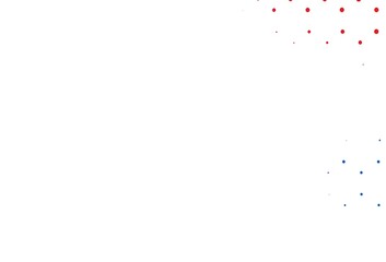 Light blue, red vector pattern with spheres.