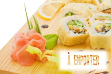 Take out food concept during coronavirus outbreak