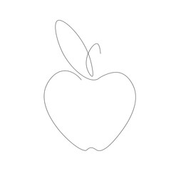 Apple fruit on white background, vector illustration