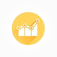 Statistics Bars Long Shadow Color Icon