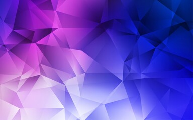 Light Pink, Blue vector gradient triangles template.