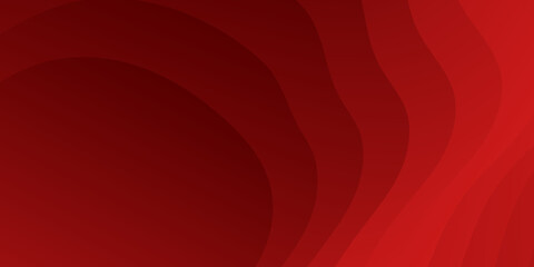 Obraz premium Modern simple red abstract background with curve wave shape and paper cut style