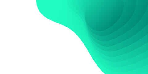 Green white wave abstract background