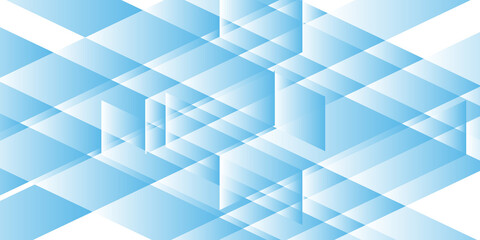 Modern abstract blue transparent crystal pattern background template with white light