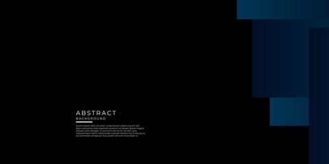 Simple blue background on black background with square shape element design
