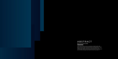 Blue background on black background with square element design for presentation template design