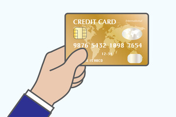 ゴールドのクレジットカード キャッシュレス決済 Gold Credit card & Cashless payment