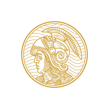 Alexander The Great Monoline Vector