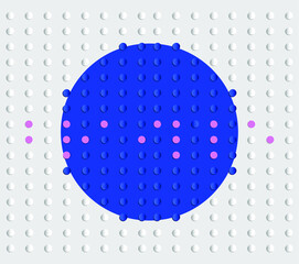 vector image of braille on dark background with pink dots. 
world braille day.