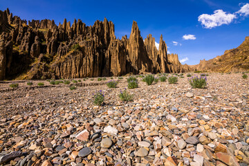 Valle de las Animas at sunset. La Paz, Bolivia