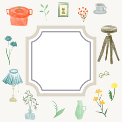 リビングにある小物のフレーム