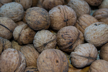 lots of shelled walnuts