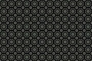 White fluffy dandelion on black background. Abstract texture