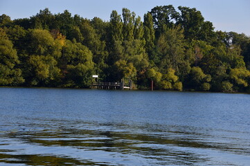 Panorama am Fluss Havel, Sacrow, Potsdam, Brandenburg