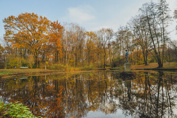 Statue in Tiergarden park, in Berlin
