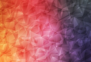 Obraz premium Light Pink, Yellow vector triangle mosaic texture.