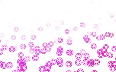 Light Blue, Red vector background with bubbles.