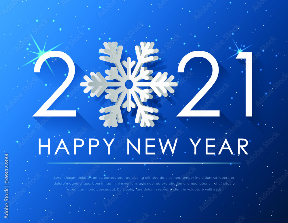 Poster realistic high quality happy new year on gradient background . isolated vector elements