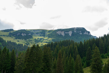 Fototapeta premium View from Bucegi mountains, Romania, Bucegi National Park