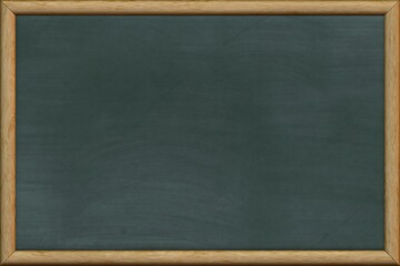 Empty school blackboard illustration. Chalkboard texture with wood frame