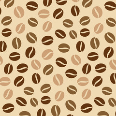 Fototapeta premium Coffee Beans Seamless Pattern