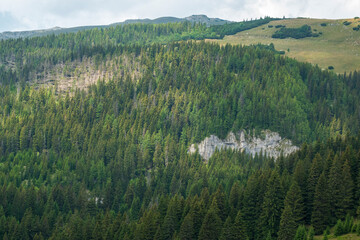 Fototapeta premium View from Bucegi mountains, Romania, Bucegi National Park