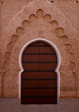 Arabic oriental styled door in Marrakech, Morocco