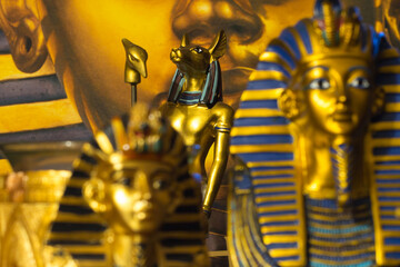 Fototapeta premium Statues of anubis in egypt