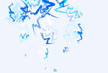 Fototapeta premium Light BLUE vector background with wry lines.