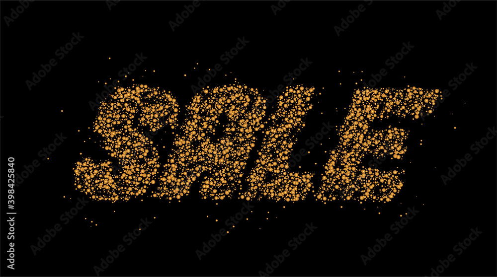 Canvas Prints sale text particle modern trendy design template . vector design