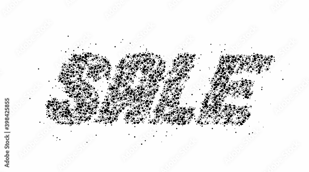 Sticker sale text particle modern trendy design template . vector design
