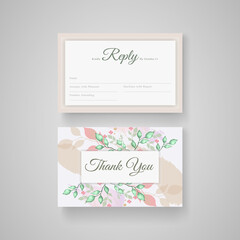 Beautiful  succulent wedding invitation card, save the date, thank you, rsvp template