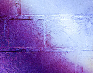 Beautiful bright colorful street art graffiti background. Abstract creative spray drawing fashion colors on the brick walls of the city. Urban Culture gradient texture, copyspace backdrop