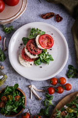 salad with tomato and mozzarella