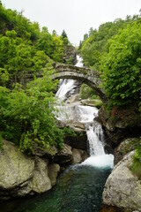 Fototapeta premium val chiusella, italia, mountain, nature, spring, waterfall