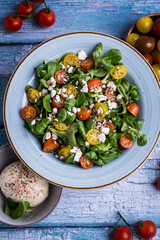 salad with vegetables and cheese