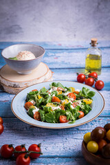vegetable salad with feta cheese