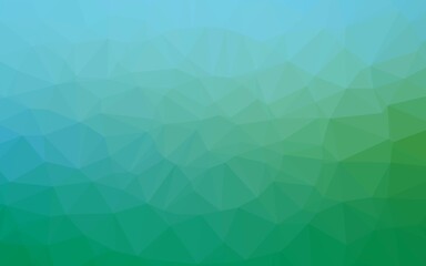 Fototapeta na wymiar Light Blue, Green vector triangle mosaic texture. Modern geometrical abstract illustration with gradient. Elegant pattern for a brand book.