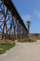 Railroad bridge at the pacific coast